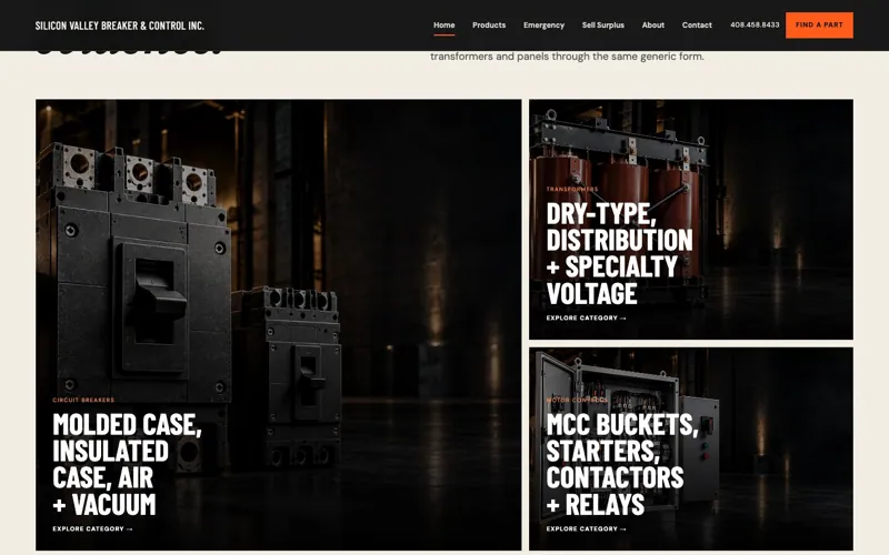 SVBC: Every product category on one page